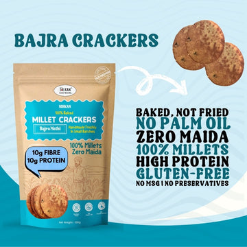 Nihkan Bajra Methi Baked Millet Crackers - 100gm