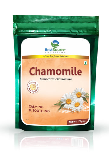 Chamomile Tea, Calming & Soothing herbal tea for relaxation, Pack of 100gm (66cups)