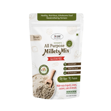 Nihkan All Purpose Millets Mix - Gluten Free Millet Chapati/Millet Chilla Flour - 454gm