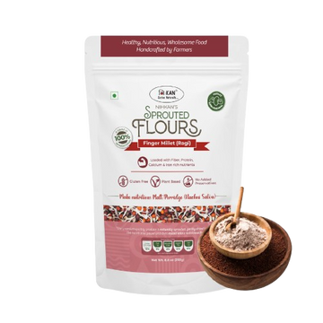 Nihkan Gluten free Sprouted Ragi Flour (Finger millet) - 454gm